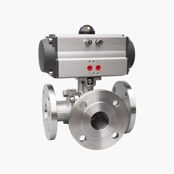 氣動(dòng)法蘭三通球閥