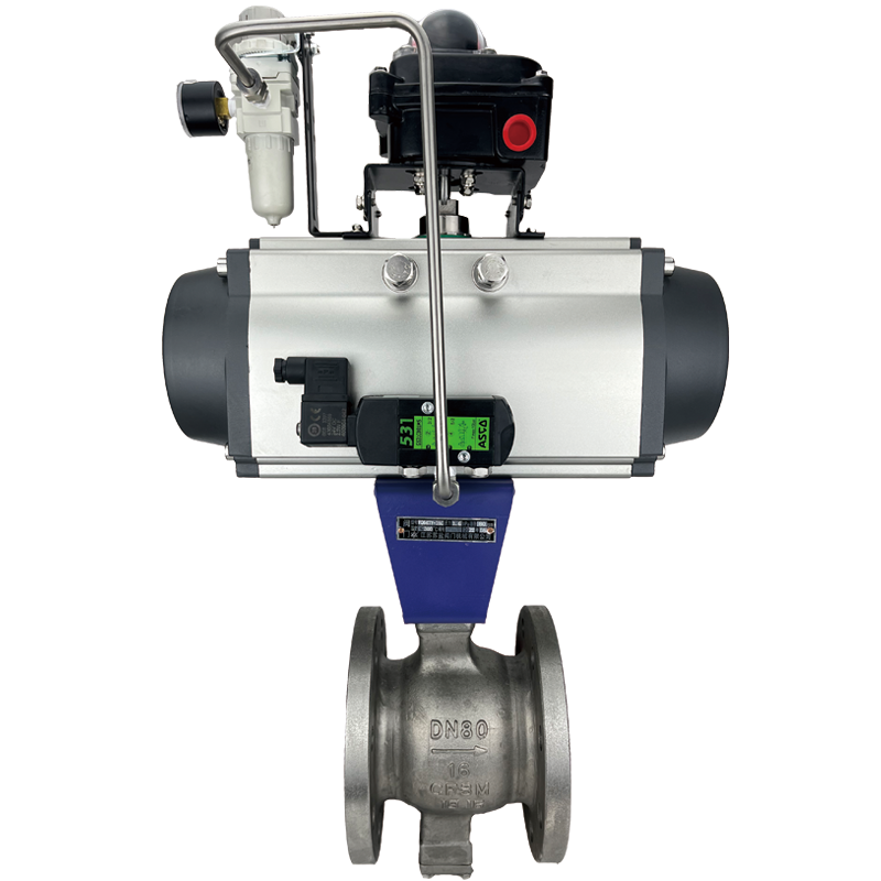 氣動(dòng)V型法蘭球閥