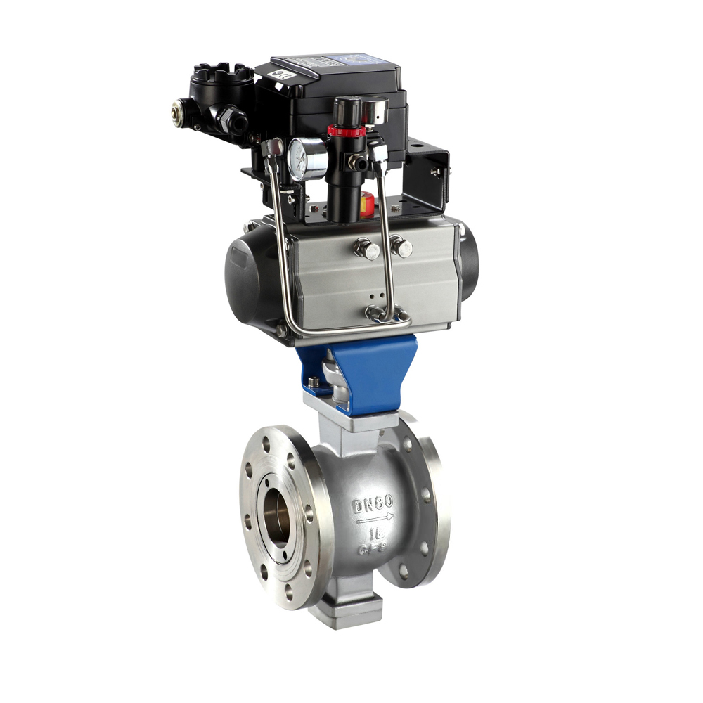 氣動(dòng)調(diào)節(jié)V型法蘭球閥