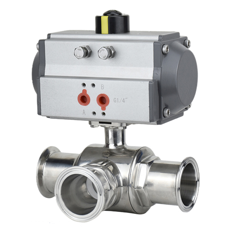 氣動衛(wèi)生級卡箍三通球閥