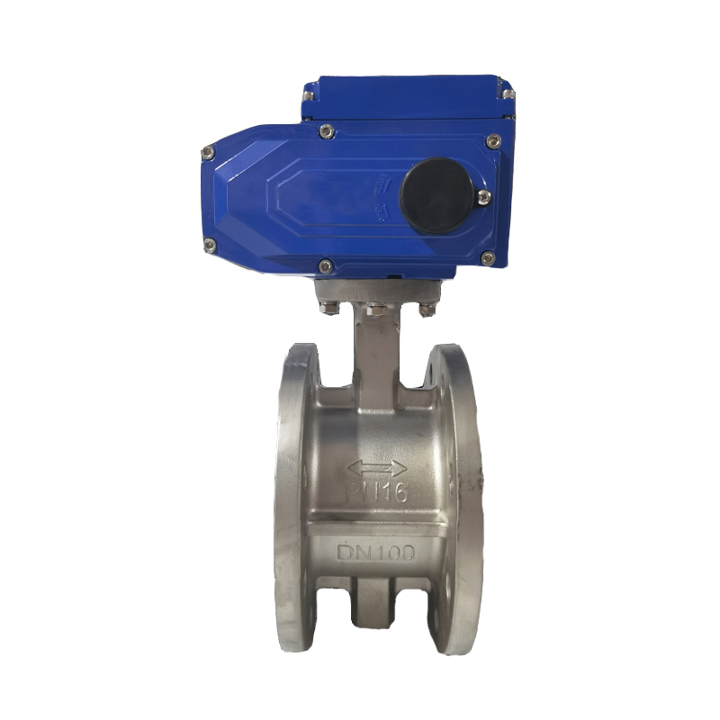 不銹鋼電動法蘭蝶閥